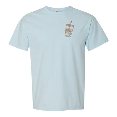 Monogrammed Iced Coffee Comfort Colors T-Shirt - United Monograms