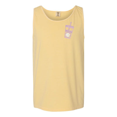 Monogrammed Iced Coffee Comfort Colors Tank - United Monograms