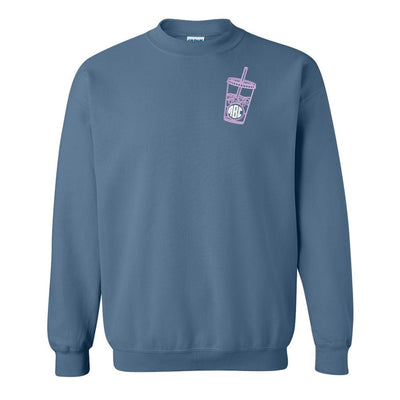 Monogrammed Iced Coffee Crewneck Sweatshirt - United Monograms