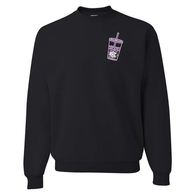 Monogrammed Iced Coffee Crewneck Sweatshirt - United Monograms