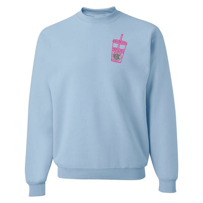 Monogrammed Iced Coffee Crewneck Sweatshirt - United Monograms