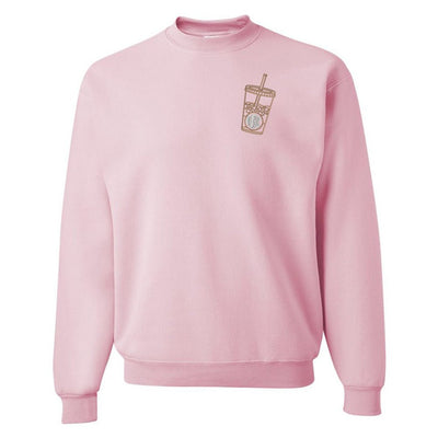 Monogrammed Iced Coffee Crewneck Sweatshirt - United Monograms