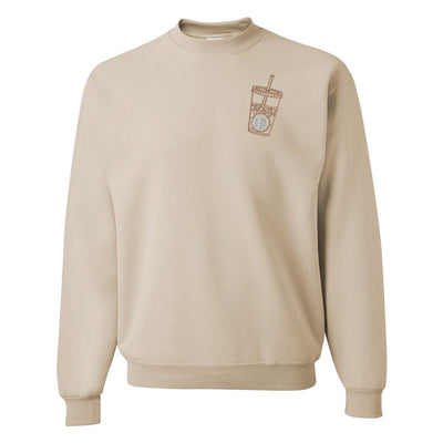 Monogrammed Iced Coffee Crewneck Sweatshirt - United Monograms