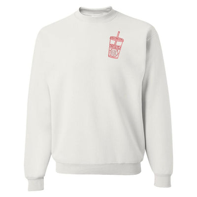Monogrammed Iced Coffee Crewneck Sweatshirt - United Monograms