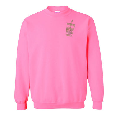 Monogrammed Iced Coffee Crewneck Sweatshirt - United Monograms