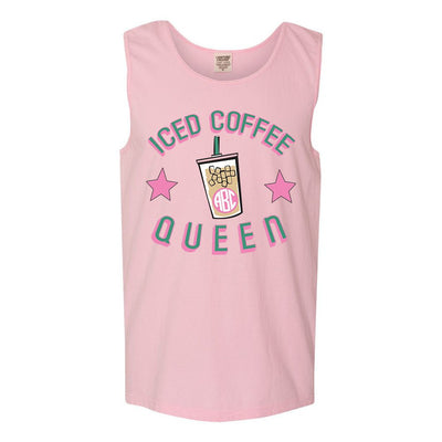 Monogrammed 'Iced Coffee Queen' Comfort Colors Tank Top - United Monograms