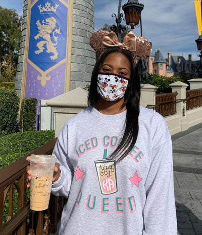 Monogrammed 'Iced Coffee Queen' Crewneck Sweatshirt - United Monograms