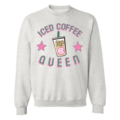 Monogrammed 'Iced Coffee Queen' Crewneck Sweatshirt - United Monograms