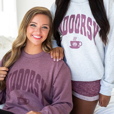 Monogrammed 'Indoorsy' Crewneck Sweatshirt - United Monograms
