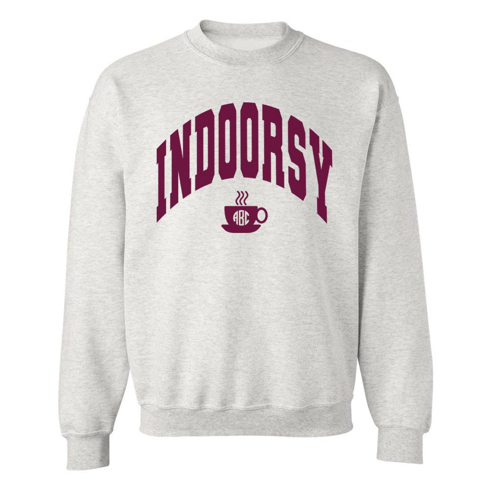 Monogrammed 'Indoorsy' Crewneck Sweatshirt - United Monograms
