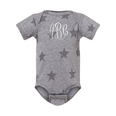 Monogrammed Infant Stars Onesie - United Monograms