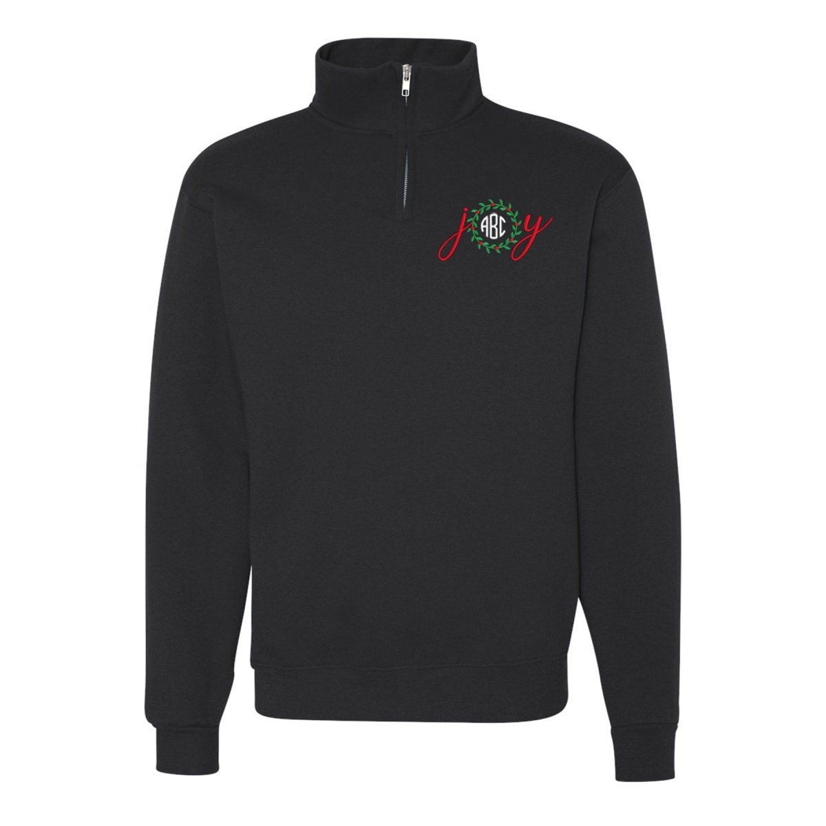 Monogrammed 'Joy' Quarter Zip Sweatshirt - United Monograms