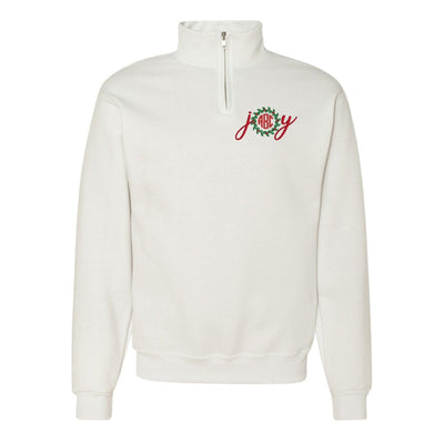 Monogrammed 'Joy' Quarter Zip Sweatshirt - United Monograms