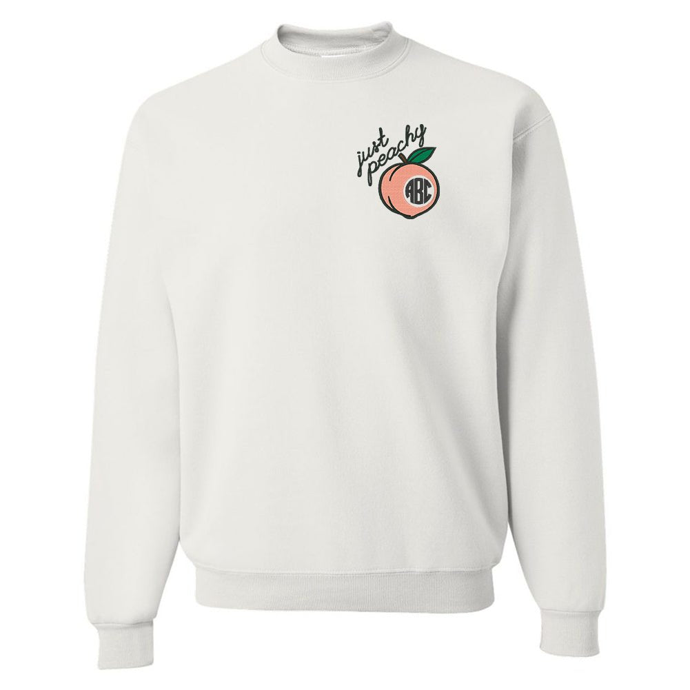 Monogrammed 'Just Peachy' Crewneck Sweatshirt - United Monograms