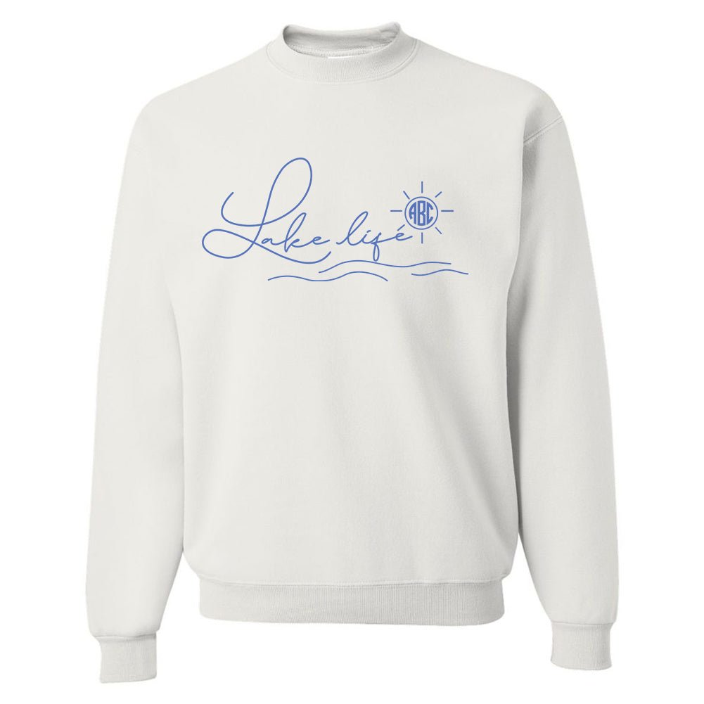 Monogrammed 'Lake Life' Crewneck Sweatshirt - United Monograms