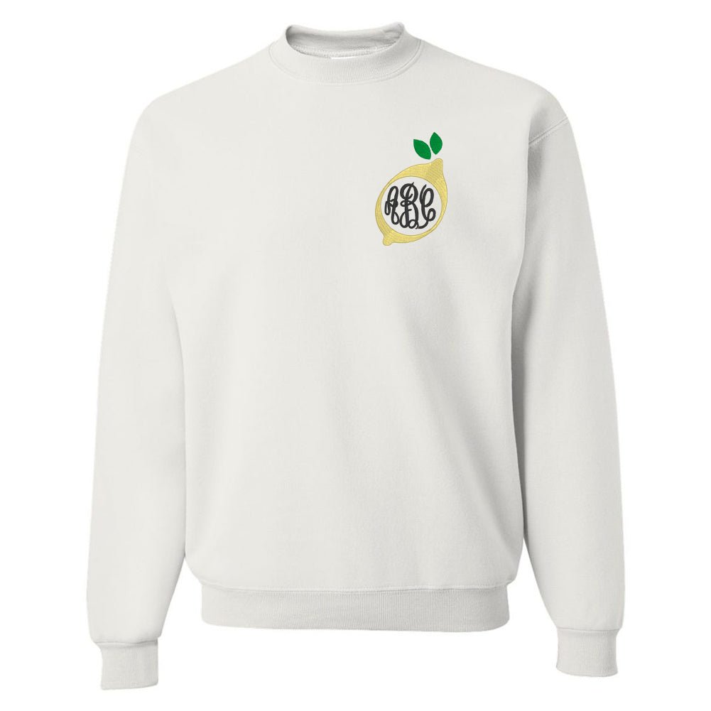 Monogrammed Lemon Crewneck Sweatshirt - United Monograms