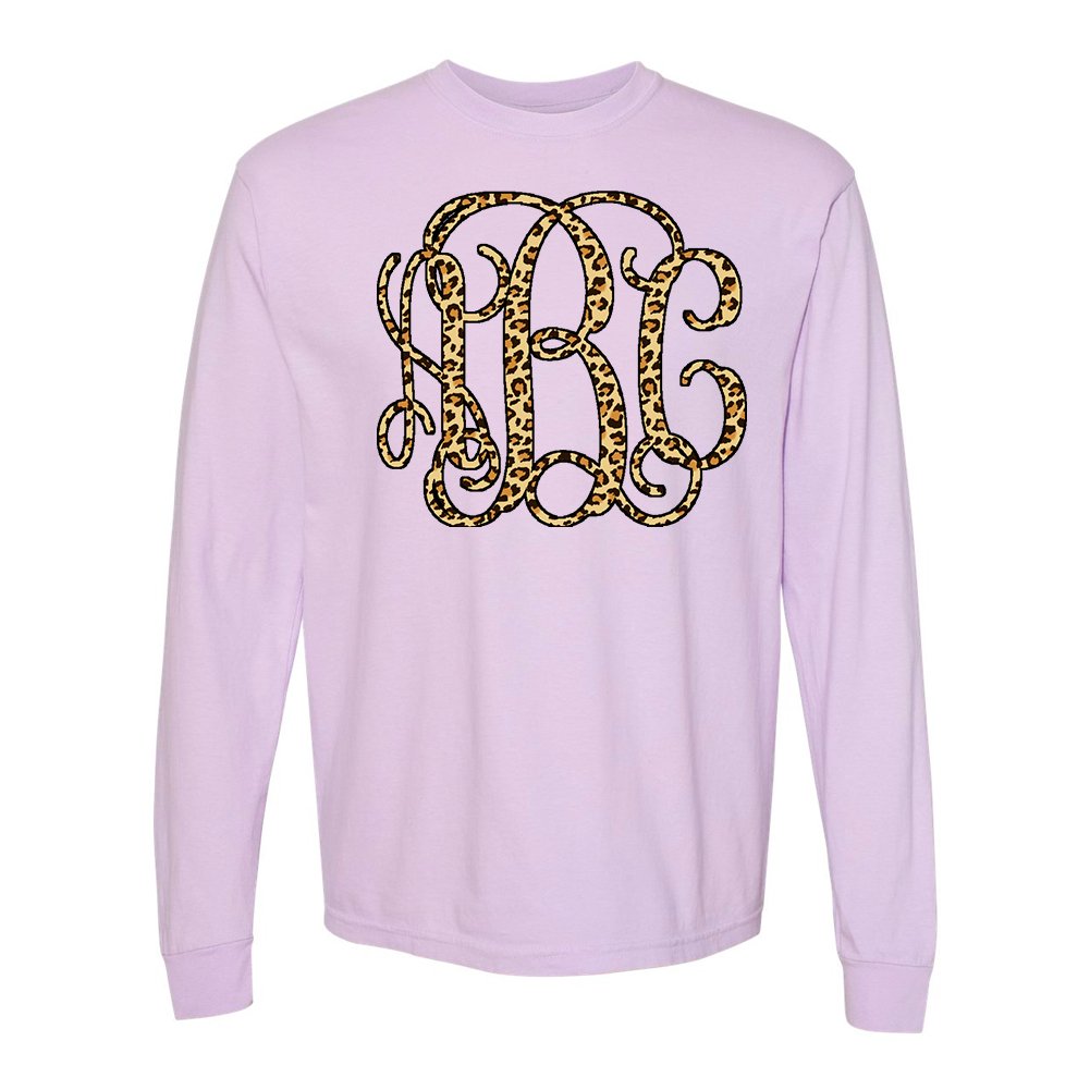 Monogrammed 'Leopard' Big Print Long Sleeve - United Monograms