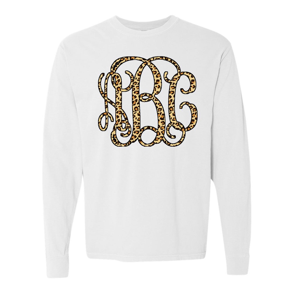 Monogrammed 'Leopard' Big Print Long Sleeve - United Monograms