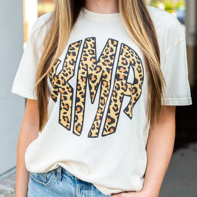 Monogrammed 'Leopard' Big Print T-Shirt - United Monograms