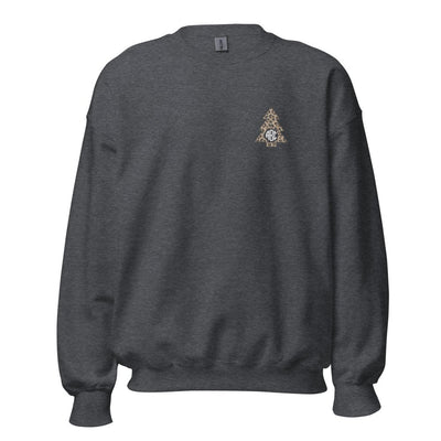 Monogrammed Leopard Christmas Tree Crewneck Sweatshirt - United Monograms
