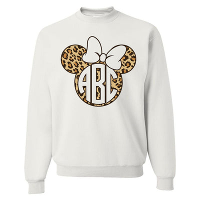 Monogrammed 'Leopard Minnie' Crewneck Sweatshirt - United Monograms