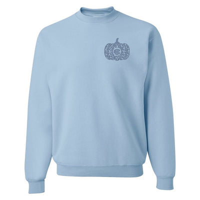 Monogrammed Leopard Pumpkin Crewneck Sweatshirt - United Monograms