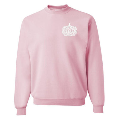 Monogrammed Leopard Pumpkin Crewneck Sweatshirt - United Monograms