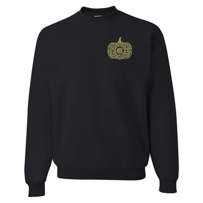 Monogrammed Leopard Pumpkin Crewneck Sweatshirt - United Monograms