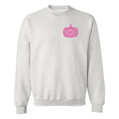 Monogrammed Leopard Pumpkin Crewneck Sweatshirt - United Monograms