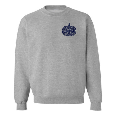 Monogrammed Leopard Pumpkin Crewneck Sweatshirt - United Monograms