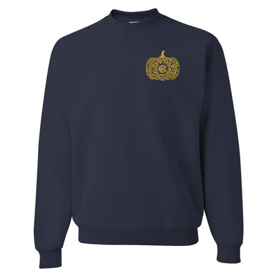Monogrammed Leopard Pumpkin Crewneck Sweatshirt - United Monograms