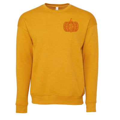 Monogrammed Leopard Pumpkin Premium Crewneck Sweatshirt - United Monograms