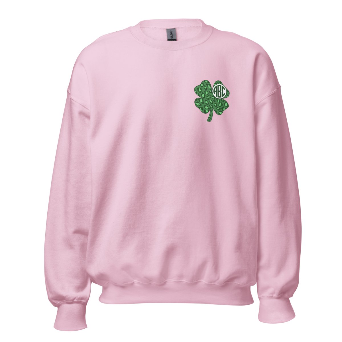 Monogrammed 'Leopard Shamrock' Crewneck Sweatshirt - United Monograms