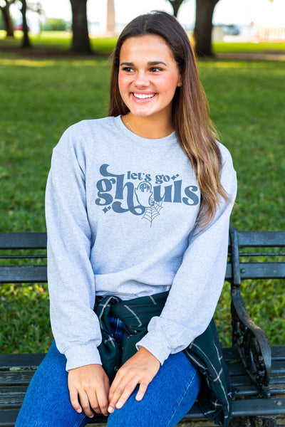 Monogrammed 'Let's Go Ghouls' Crewneck Sweatshirt - United Monograms