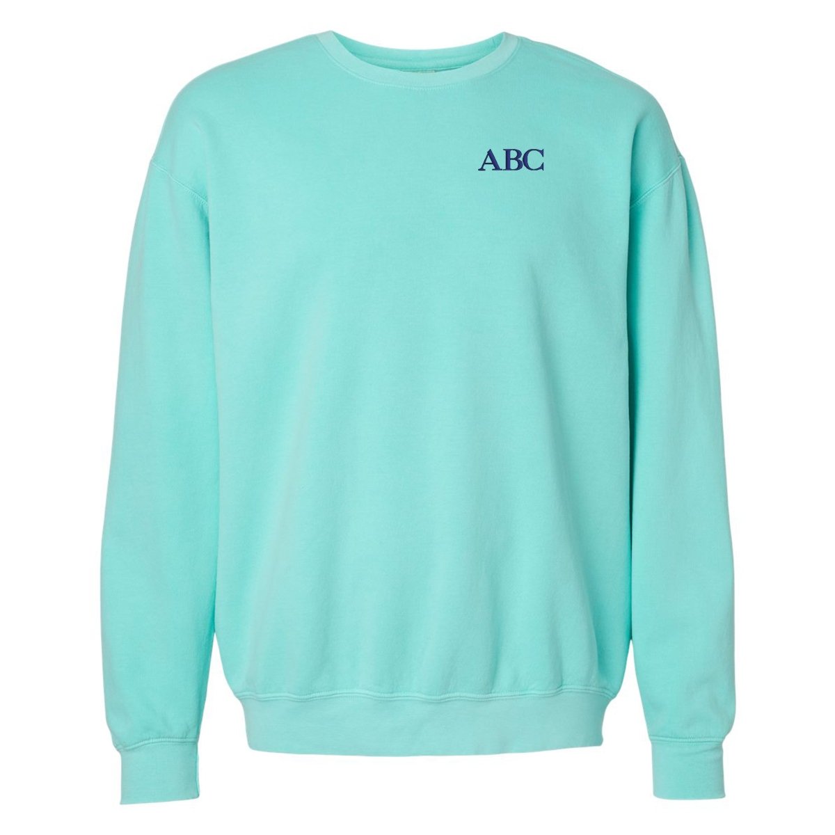 Monogrammed Lightweight Comfort Colors Crewneck Sweatshirt - United Monograms