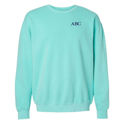 Monogrammed Lightweight Comfort Colors Crewneck Sweatshirt - United Monograms