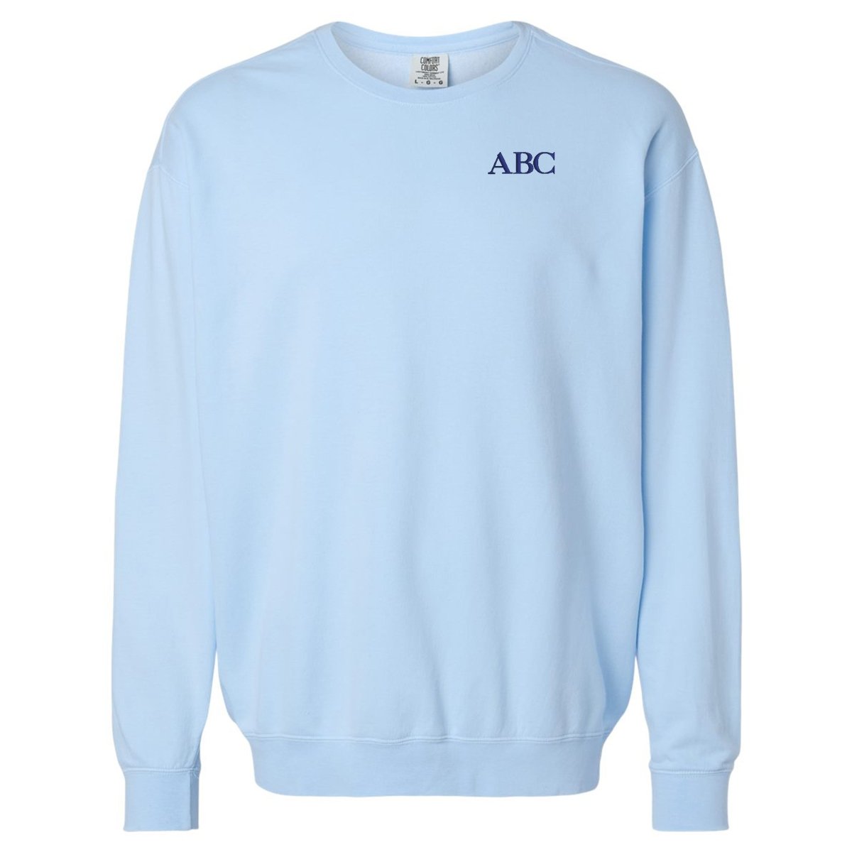 Monogrammed Lightweight Comfort Colors Crewneck Sweatshirt - United Monograms