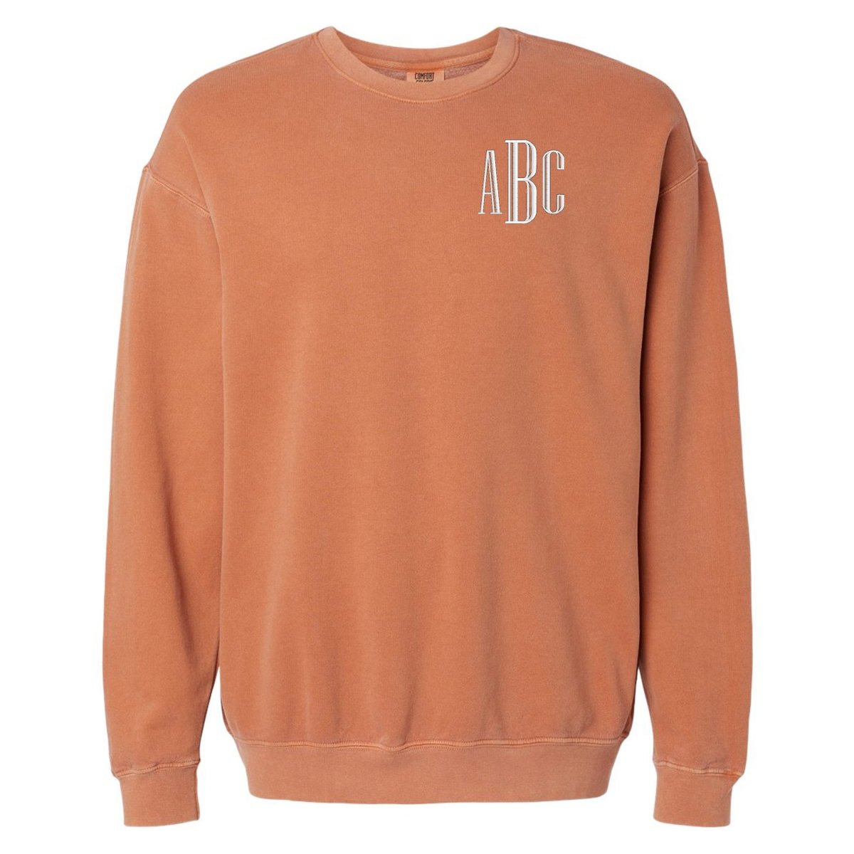 Monogrammed Lightweight Comfort Colors Crewneck Sweatshirt - United Monograms