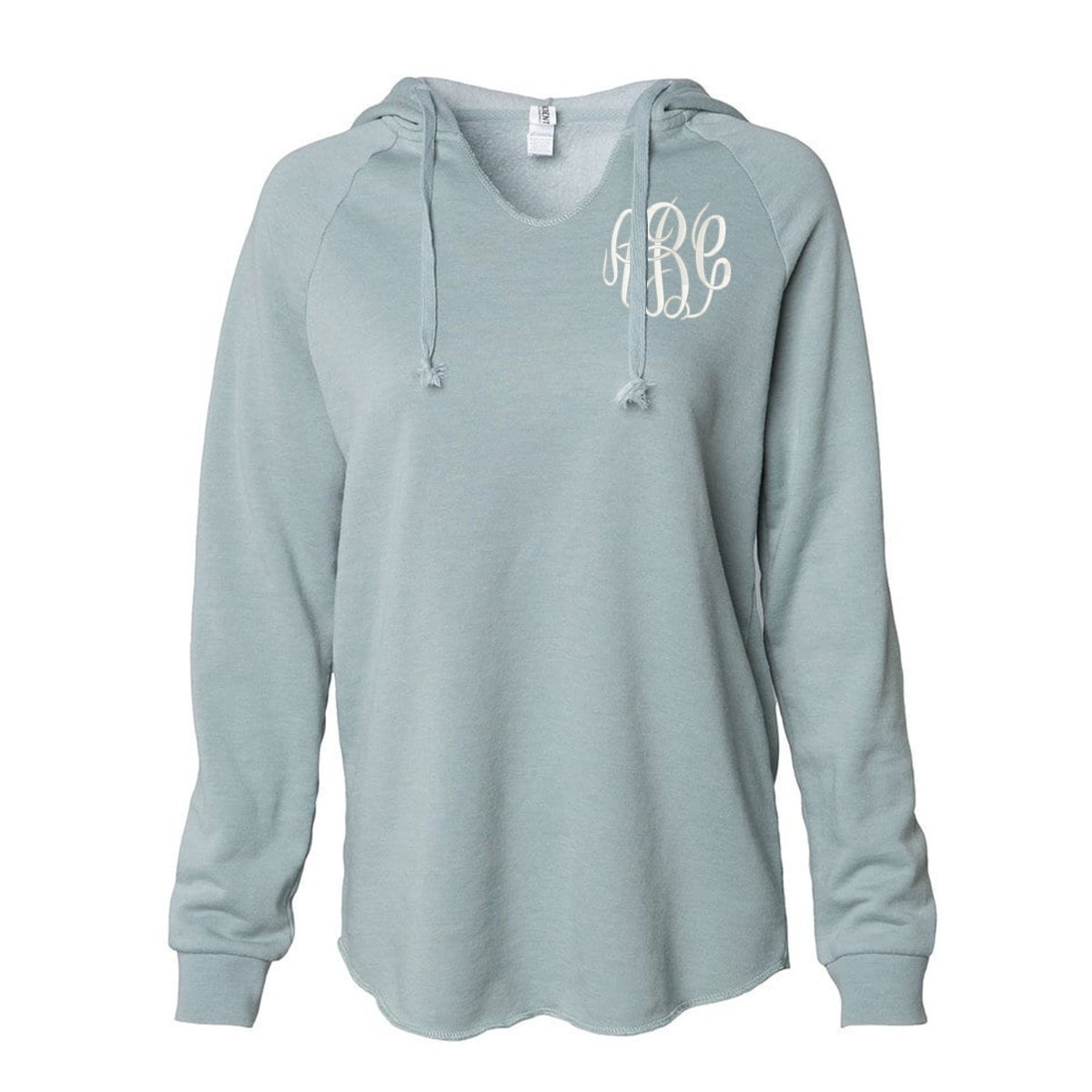 Monogrammed Lightweight Wave Wash Hooded Sweatshirt - United Monograms