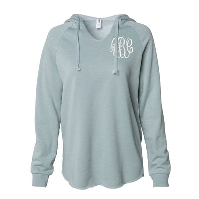 Monogrammed Lightweight Wave Wash Hooded Sweatshirt - United Monograms