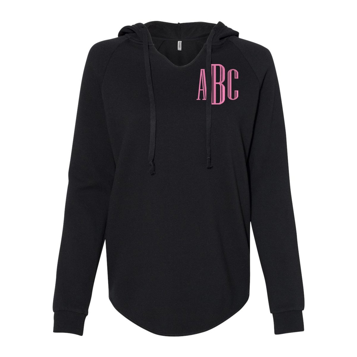 Monogrammed Lightweight Wave Wash Hooded Sweatshirt - United Monograms