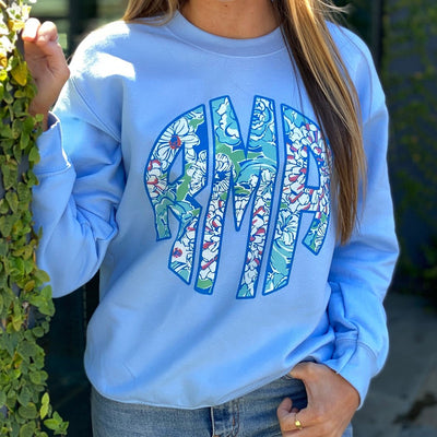 Monogrammed Lilly Big Print Crewneck Sweatshirt - United Monograms