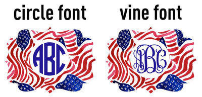 Monogrammed 'Lilly Flag' Basic T-Shirt - United Monograms