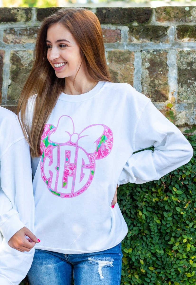 Monogrammed 'Lilly Minnie Mouse' Crewneck Sweatshirt - United Monograms
