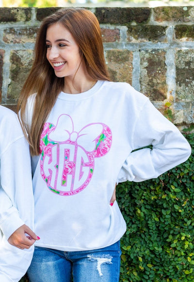 Monogrammed 'Lilly Minnie Mouse' Crewneck Sweatshirt - United Monograms