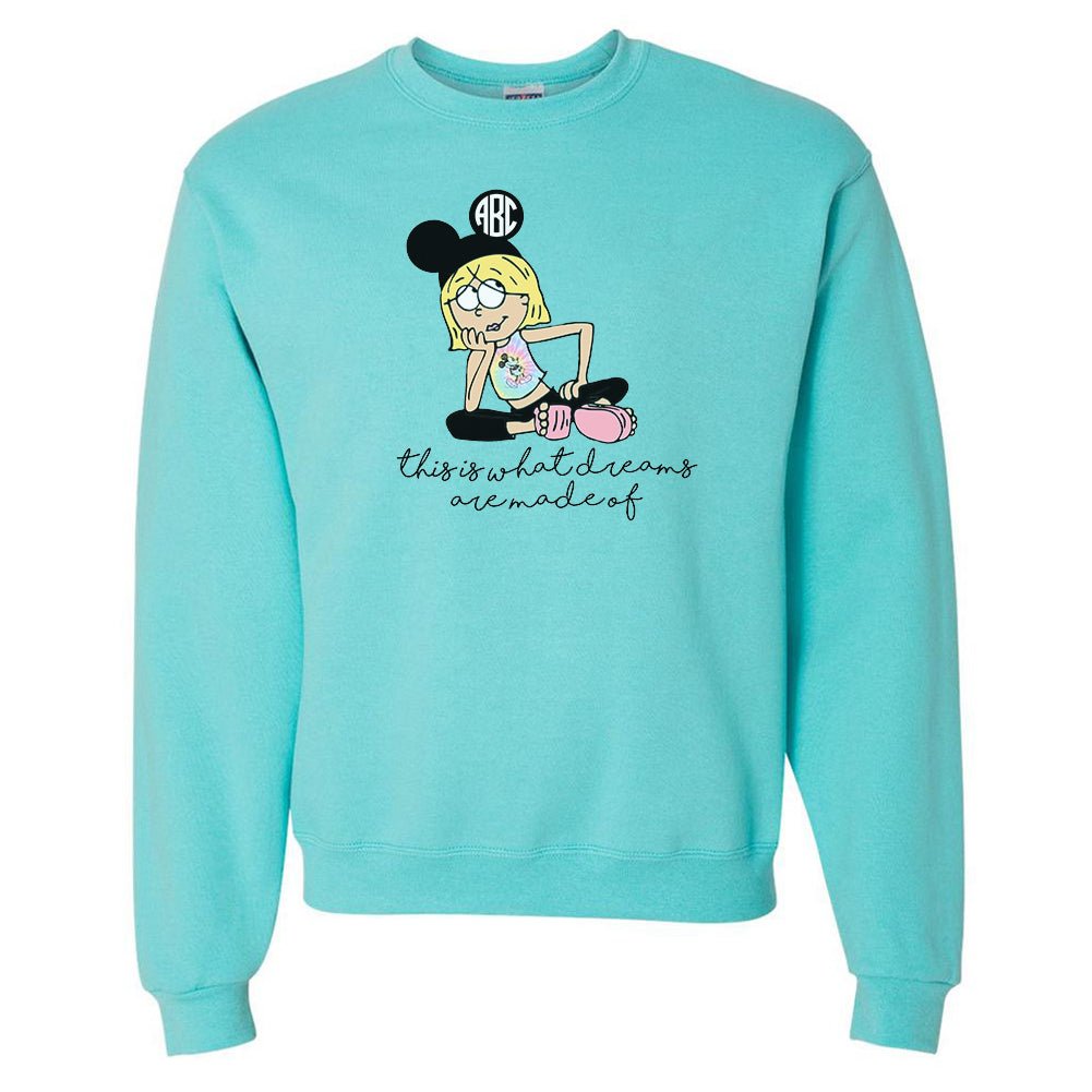 Monogrammed 'Lizzie McGuire Disney' Neon Crewneck Sweatshirt - United Monograms