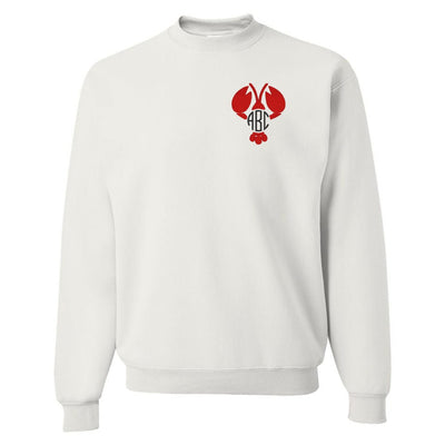 Monogrammed Lobster Crewneck Sweatshirt - United Monograms