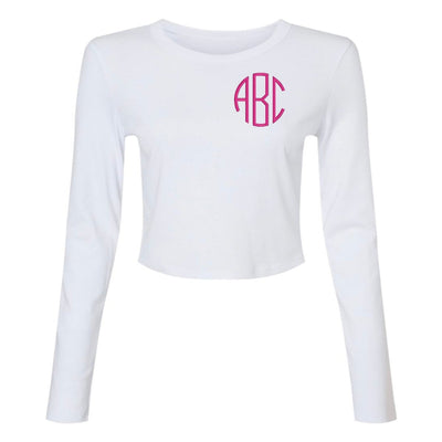 Monogrammed Long Sleeve Baby Tee - United Monograms