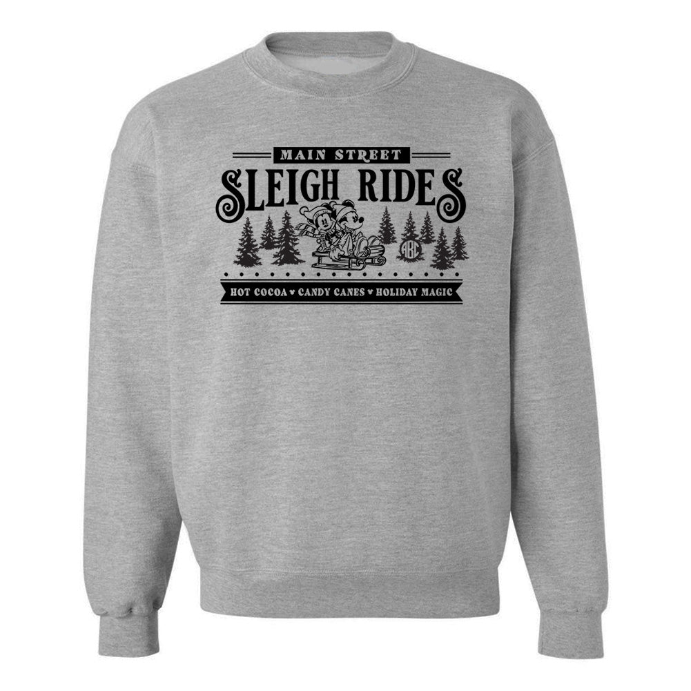 Monogrammed 'Main Street Mickey Sleigh Rides' Crewneck Sweatshirt - United Monograms