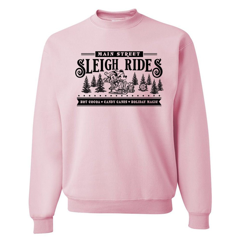 Monogrammed 'Main Street Mickey Sleigh Rides' Crewneck Sweatshirt - United Monograms